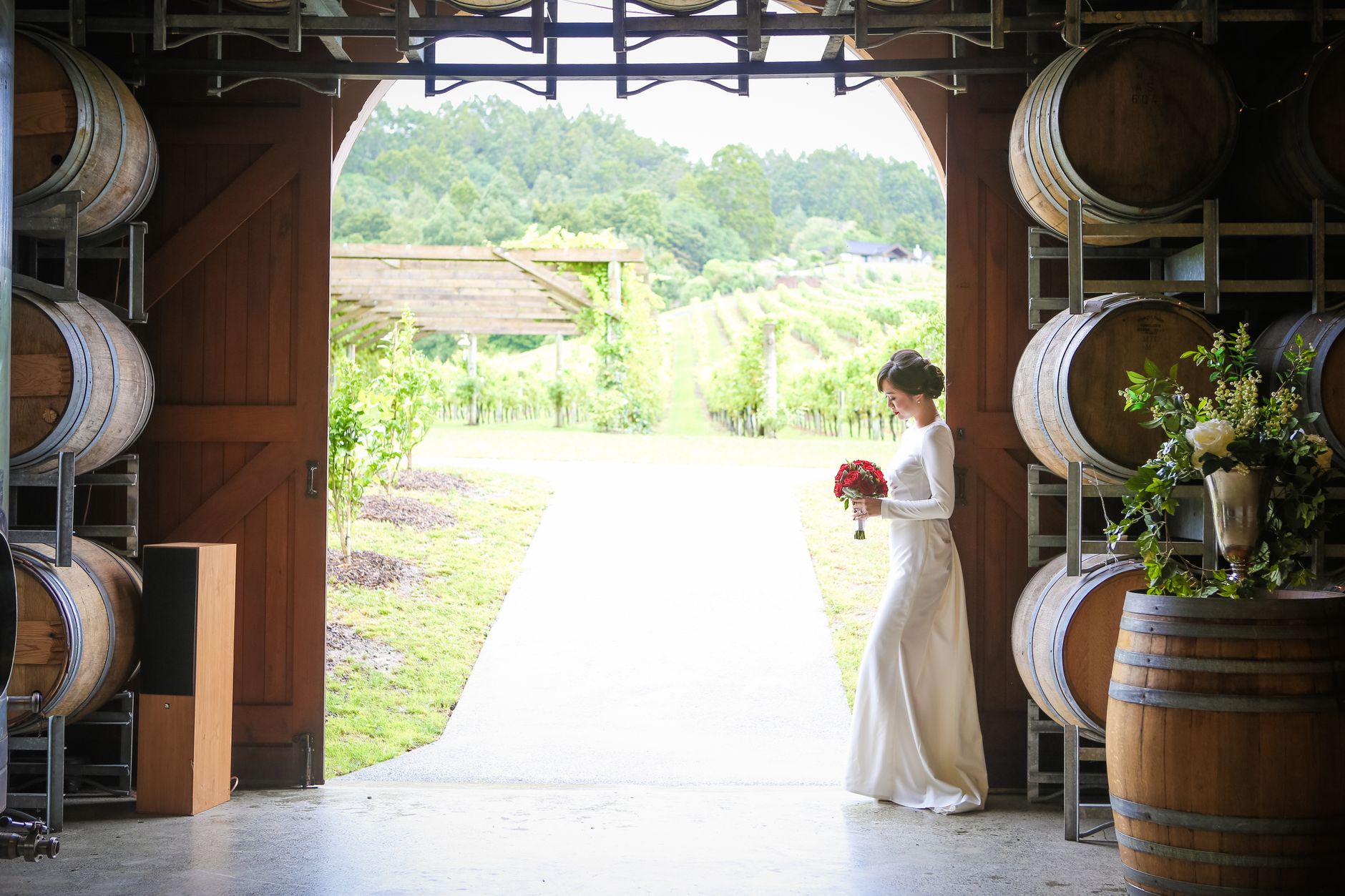 Montaje de boda en una bodega de Colchagua